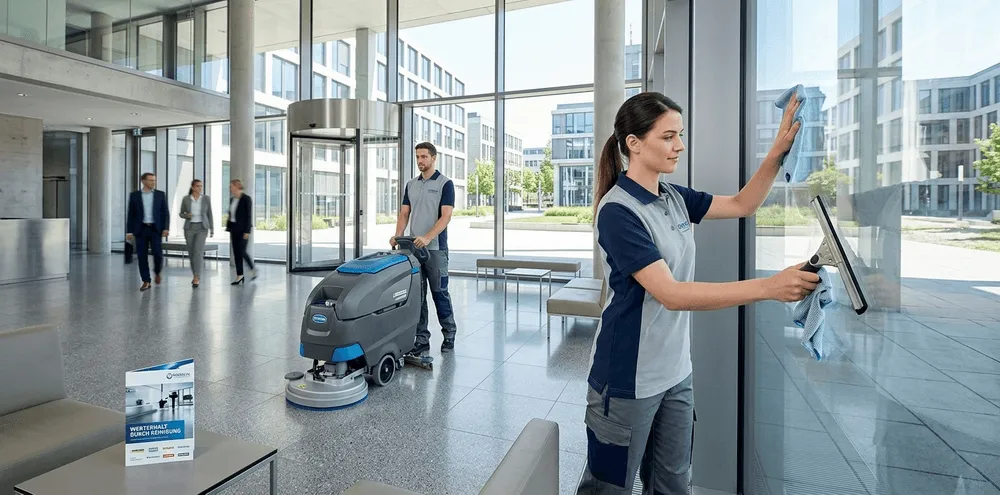 Gebäudereinigung für Unternehmen und Privathaushalte. Zuverlässige Reinigung für Büros, Praxen und Wohnräume.